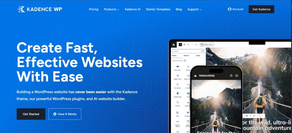 Kadence - Best WordPress Themes for Blogs