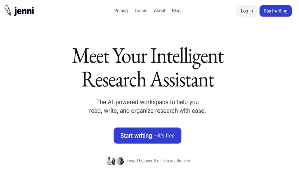 Jenni AI Intelligent Research Assistant