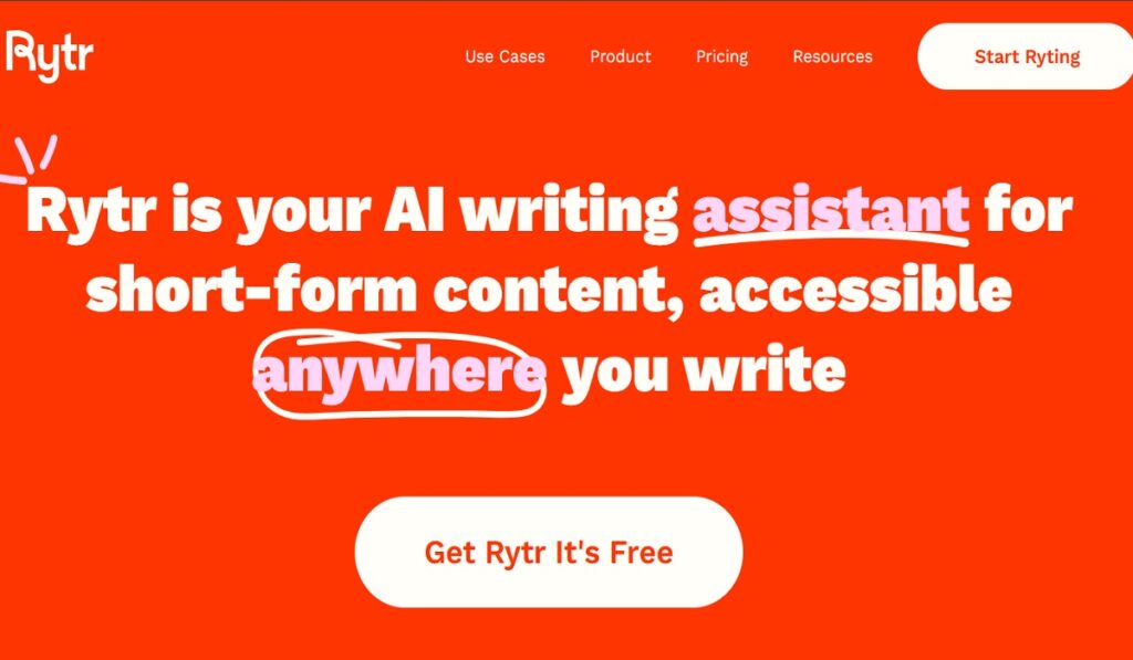 Rytr Free AI Writing Assistant