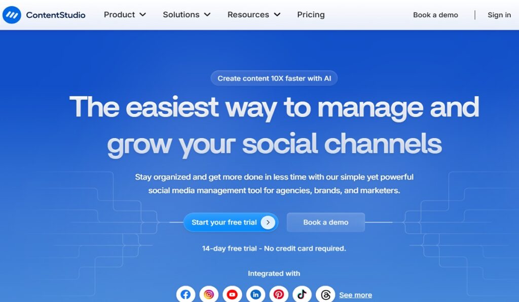 ContentStudio - Best for Content Discovery and AI Workflows