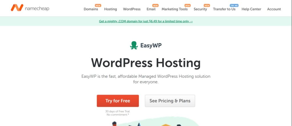 Namecheap EasyWP - Managed WordPress Hosting