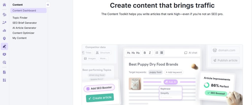 semrush review 2025 - semrush content toolkit