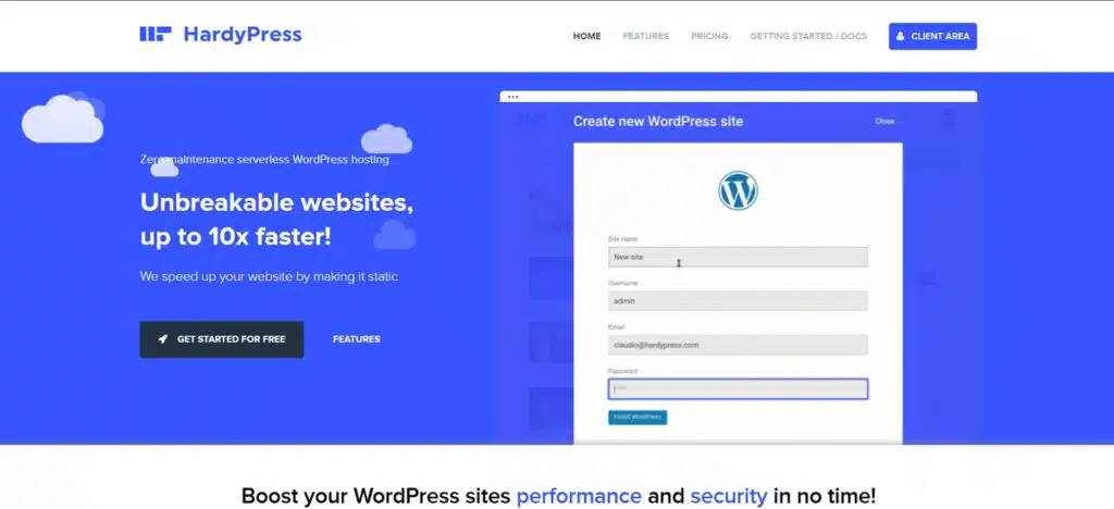 HardyPress - Static WordPress Hosting