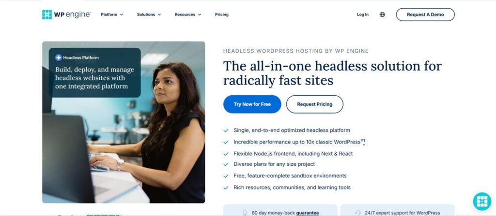 WP Engine Headless Platform - A leading Static WordPress Hosting solution for enterprises.
